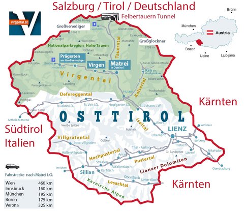 Plane Deine Anreise nach Osttirol | Deine Routenplaner : virgental.at