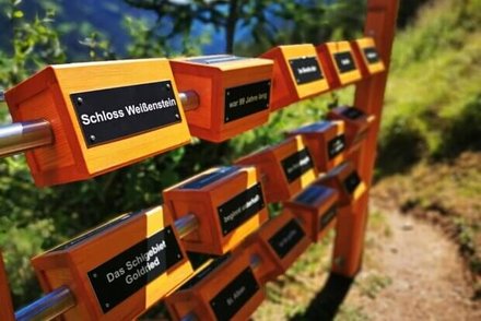 Satzspiel – Wörter und Sätze zu Schloss Weißenstein zusammensetzen | Bild: Bernhard Assmair