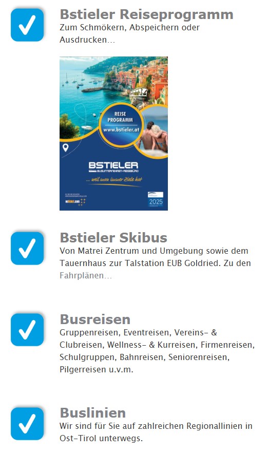 Reisebüro BSTIELER - Ihr Spezialist für Busreisen