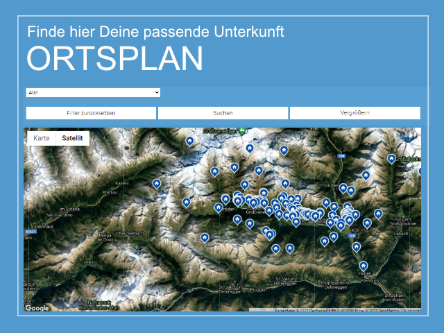 Ortsplan Virgental - Matrei, Vigen und Prägraten a.G. | Virgental.at