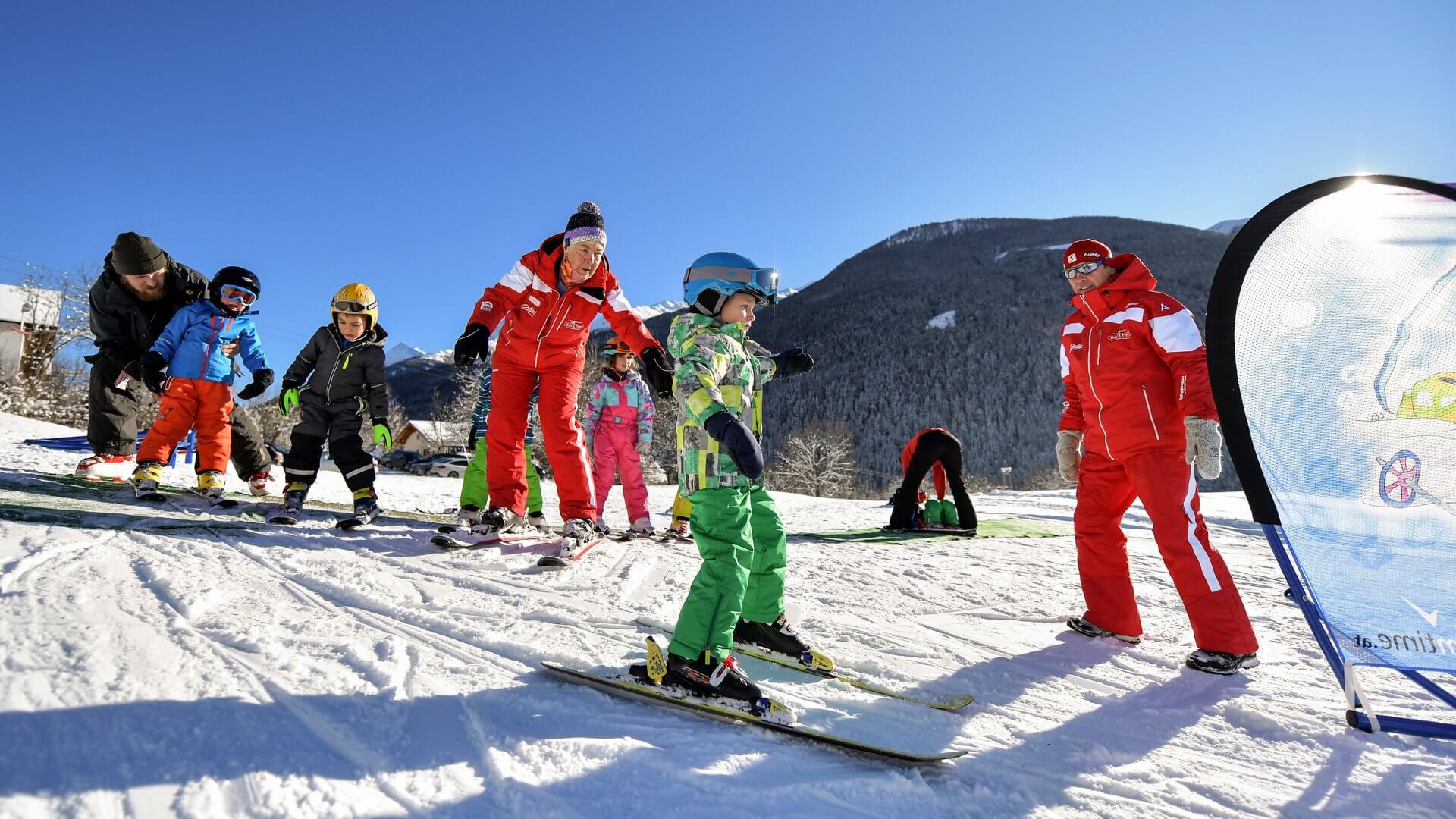 Skifahren am Fellachlift in Virgen mit Familien