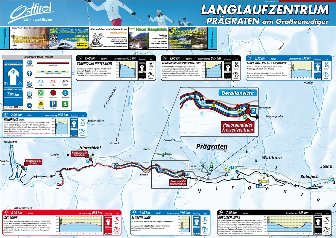 Langlaufen - Loipenkarte Prägraten a.G. | Virgental.at