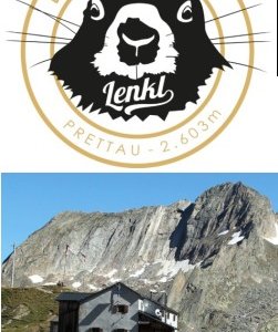 Die Lenkjöchlhütte 2.603 m ein hochalpines, stattliches Schutzhaus in Südtirol im hinteren Ahrntal westlich unter der Rötspitze,